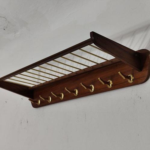 Kapstok - Aluminium, Hout - Middeleeuws jassenrek, Antiek en Kunst, Kunst | Designobjecten