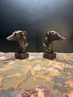 Buste, 2 windhonden - 22.5 cm - Gietijzer, Antiek en Kunst