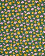 Viscose Poplin Bloemetjes Groen, Nieuw, Groen