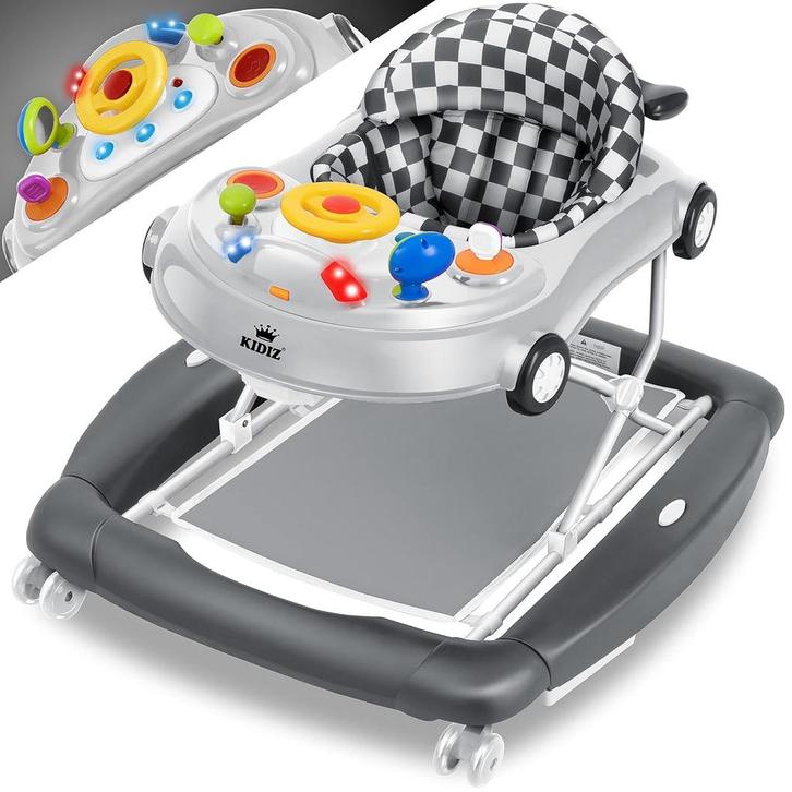 Loopwagen - Loopstoel - Baby walker - Opvouwbaar - Grijs - K, Kinderen en Baby's, Speelgoed | Babyspeelgoed, Zo goed als nieuw