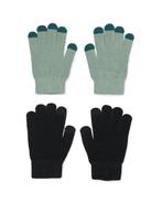 HEMA Kinderhandschoenen met touchscreen - 2 paar zwart, Verzenden, Nieuw