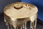Extravagante bijzettafel LIQUID LINE 50cm goud druppelvormig, Huis en Inrichting, Ophalen of Verzenden, Nieuw