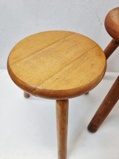 Kruk - Hout - Twee vintage krukjes, Antiek en Kunst, Kunst | Designobjecten