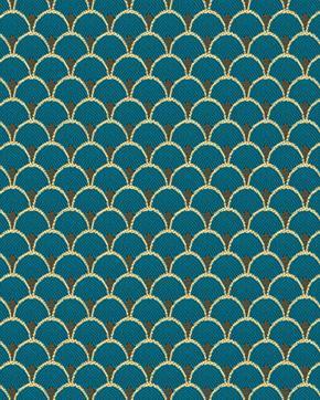 Gobelin Schubben Blauw, Hobby en Vrije tijd, Stoffen en Lappen, Blauw, Nieuw