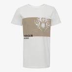 Unsigned jongens T-shirt wit beige tijger opdruk maat 146/15, Nieuw, Verzenden