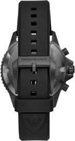 Emporio Armani Diver AR11515 Horloge - Siliconen - Zwart - Ø, Sieraden, Tassen en Uiterlijk, Horloges | Heren, Verzenden, Nieuw