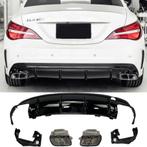 Diffusor + uitlaatsierstukken (ZWART) CLA 45 voor Mercedes C, Ophalen of Verzenden, Nieuw