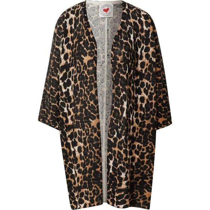 Frogbox • lang vest met luipaard print • 36, Kleding | Dames, Truien en Vesten, Bruin, Nieuw, Maat 36 (S), Verzenden