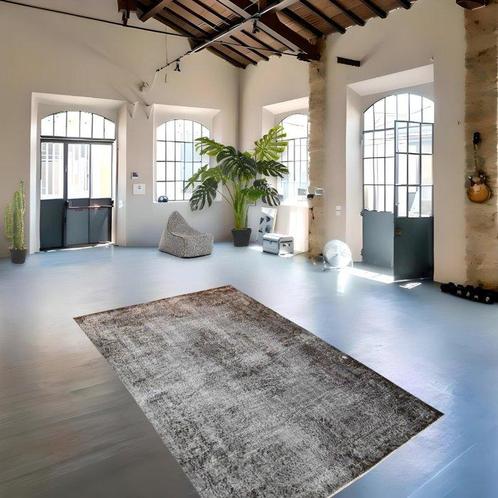 Grijs super vintage - Vloerkleed - 260 cm - 165 cm - met, Huis en Inrichting, Stoffering | Tapijten en Kleden