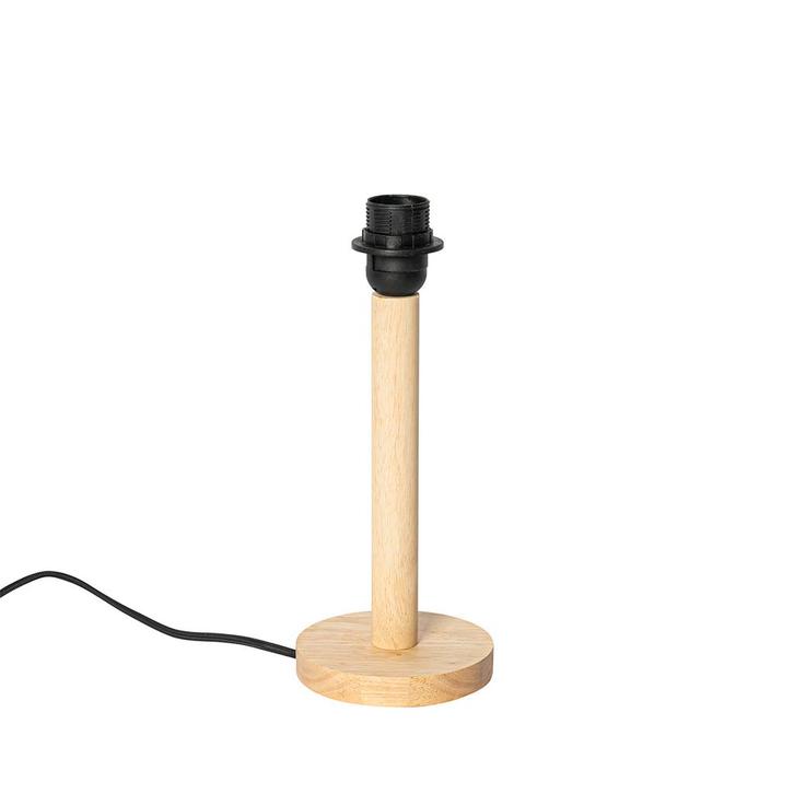 Landelijke tafellamp hout zonder kap - Mels, Huis en Inrichting, Lampen | Tafellampen, Nieuw, Overige materialen, Minder dan 50 cm