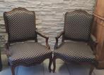 Fauteuil - Textiel, Walnoot, Twee fauteuils