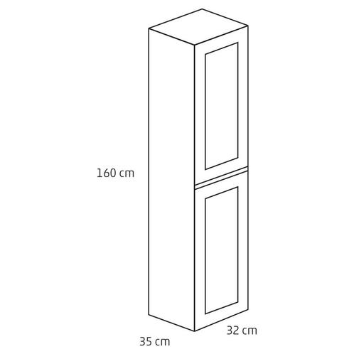 Badkamerkast Differnz Reno 160x35x32cm Eiken, Doe-het-zelf en Verbouw, Sanitair, Ophalen of Verzenden