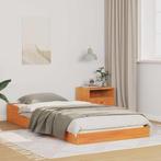 vidaXL Bedframe Wasbruin 80 x 200 cm Massief grenenhout, Huis en Inrichting, Slaapkamer | Bedden, Verzenden, Nieuw, Bruin, Hout