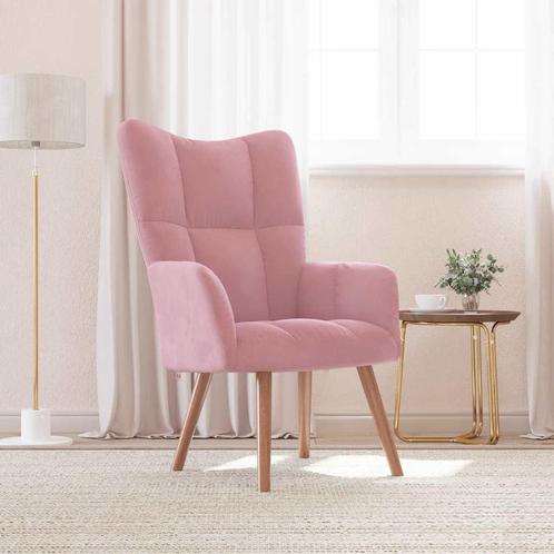 vidaXL Relaxstoel fluweel roze, Huis en Inrichting, Fauteuils, Nieuw, Verzenden
