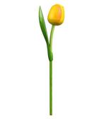 Houten tulp op steel 34 cm Yellow orange, Ophalen of Verzenden, Nieuw