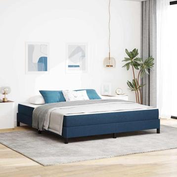 vidaXL Boxspring bed met matras Blauw 180 x 200 cm Stof beschikbaar voor biedingen