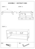 TV HOUDER HANOI CM 95X38X38, Huis en Inrichting, Kasten | Televisiemeubels, Ophalen of Verzenden, Nieuw
