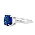 Ring Platina - 3.35ct. tw. Saffier - Diamant, Nieuw