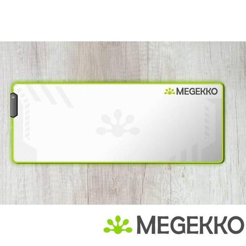 Megekko RGB Gaming Muismat Heavy Duty White XXL 800 x 300 mm, Computers en Software, Muizen, Nieuw, Verzenden