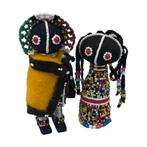 Ndebele Zulu Poppen - Handgemaakt - Set van man &amp; vrouw