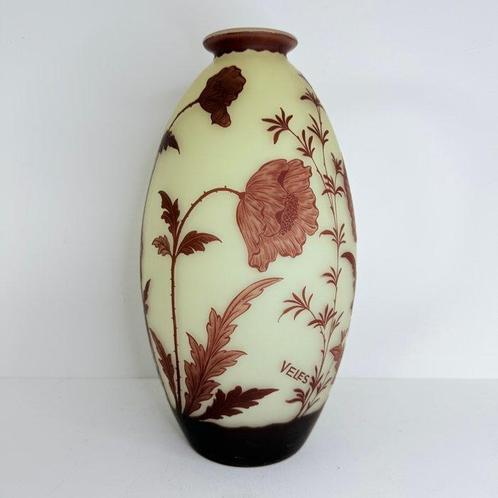 Lötz Witwe - Veles - Vaas - Uraniumglas - Ouraline /, Antiek en Kunst, Antiek | Glas en Kristal