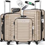 Kofferset - 3 delig - Trolley - Reiskofferset - Beige - KESS, Verzenden, Nieuw