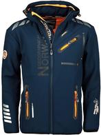 Geographical Norway Softshell Jas Donkerblauw/Oranje Royaute, Verzenden, Nieuw, Blauw