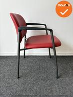 Vergaderstoel - Ahrend 320 - nieuw rood kunstleer - antracie, Vergader- of Presentatieruimte, Ophalen of Verzenden, Gebruikt, Stoel