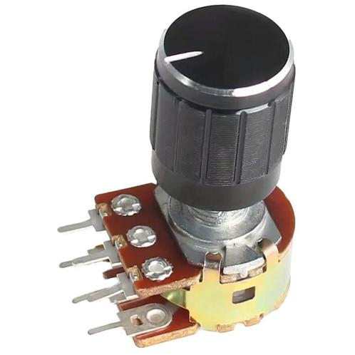 Lineaire Potentiometer + Knop - 10K - 3pin - 15mm - Zwart, Doe-het-zelf en Verbouw, Overige Doe-het-zelf en Verbouw, Nieuw, Verzenden