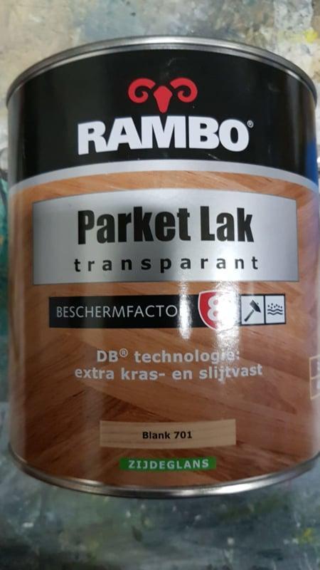Rambo Parket Lak Zijdeglans - Blank 701 - 250 ml - Terpen..., Doe-het-zelf en Verbouw, Verf, Beits en Lak, Lak, Overige kleuren