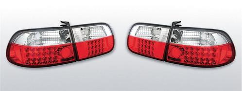 Carnamics Achterlichten | Honda Civic 91-96 3-d |  rood / wi, Auto-onderdelen, Verlichting, Nieuw, Verzenden