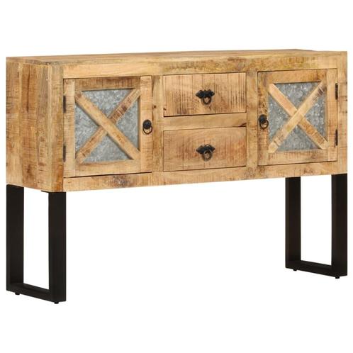 vidaXL Dressoir 110x30x74 cm ruw mangohout, Huis en Inrichting, Kasten | Dressoirs, 25 tot 50 cm, Nieuw, 100 tot 150 cm, Overige houtsoorten