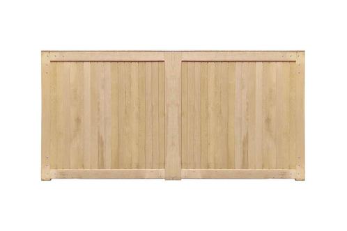 Dubbele toegangspoort eiken IP50 (incl. hang- en sluitwerk), Tuin en Terras, Schuttingen, Minder dan 3 meter, Nieuw, IJzer, 1 tot 2 meter