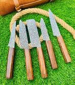Gold Deer - 5 Piece professional knives set - Hammered Steel