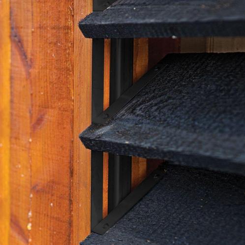 Flex Fence Draaibare Lamellen voor in de tuin Zwart RVS 50, Huis en Inrichting, Stoffering | Gordijnen en Lamellen, Verzenden