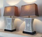 Lamp (2) - Zeldzaam paar - Wit Chinees porselein -