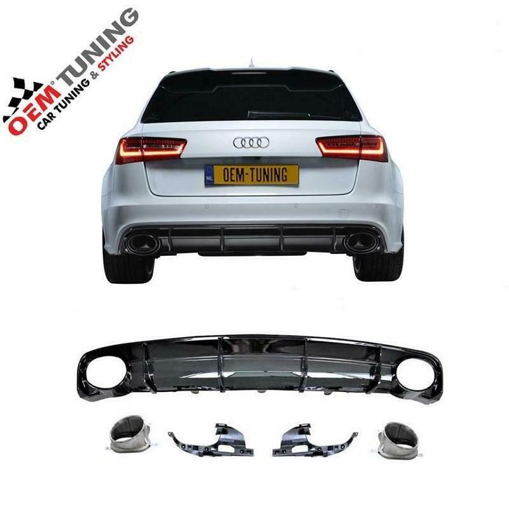 A6 S6 Diffuser | RS6 Design | 2014 - 2018 | voor sline |, Auto-onderdelen, Carrosserie en Plaatwerk, Nieuw, Audi, Achter, Bumper