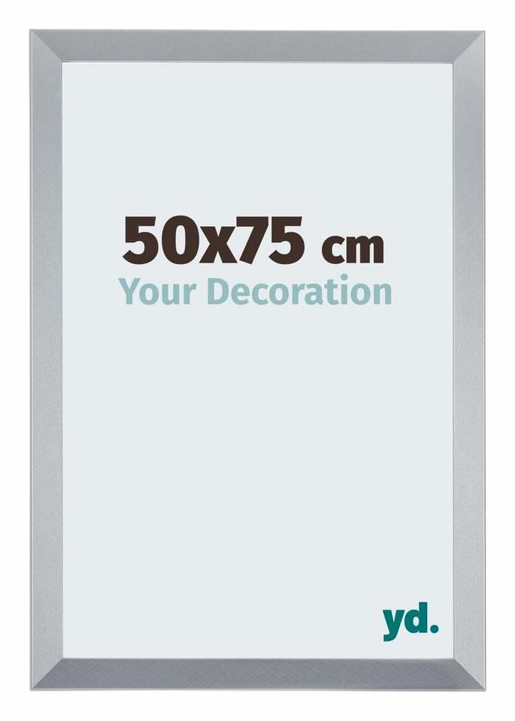 Fotolijst 50x75 cm - Zilver Glans - MDF - Catania, Huis en Inrichting, Woonaccessoires | Lijsten, Nieuw, Verzenden