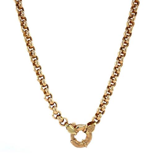Gouden vintage jasseron collier 14 krt, Sieraden, Tassen en Uiterlijk, Kettingen, Nieuw, Ophalen of Verzenden