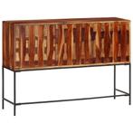 vidaXL Dressoir 110x28x76 cm massief acaciahout, Huis en Inrichting, Woonaccessoires | Cd- en Dvd-rekken, Verzenden, Nieuw