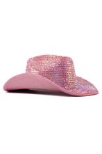 Cowboyhoed Roze Strass Steentjes Cowgirl Western Hoed Stoere, Ophalen of Verzenden, Nieuw, Carnaval