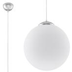 Plafondlamp UGO 30 chroom/wit glas - 1x E27 30x30x120cm - IP, Huis en Inrichting, Lampen | Overige, Nieuw, Verzenden