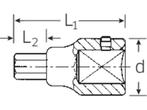 Stahlwille 59 14 05050014 Inbus Dopsleutel-bitinzet 14 mm, Verzenden, Nieuw
