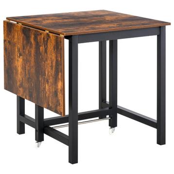 Klaptafel - Industrieel design - Bruin metaal &amp; spaanplaat beschikbaar voor biedingen