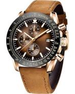 Tyme Florence Heren Horloge - 45mm Bruin/Bruin - Horloges, Ophalen of Verzenden, Zo goed als nieuw