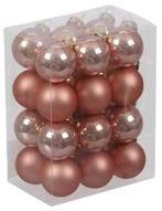 Kerstballen Glas Terra Sand Combi 25 mm doos 24 stuks, Ophalen of Verzenden, Nieuw