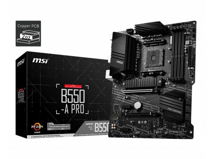 MSI B550-A PRO - Moederbord - AMD B550 - Socket AM4 - 4x, Computers en Software, Moederborden, Nieuw, Verzenden