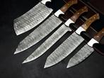 Keukenmes - Kitchen knife set - Leren tas inbegrepen - Olive