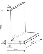 L Element 50x50x100 Roestbruin, Tuin en Terras, Bielzen en Borders, Ophalen of Verzenden, Nieuw, Beton