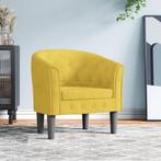 vidaXL Kuipstoel fluweel geel, Huis en Inrichting, Fauteuils, Verzenden, Nieuw